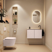 MONDIAZ TURE-DLUX 80cm toiletmeubel Rosee. EDEN wastafel Frappe positie rechts. Met 1 kraangat. SW1102950