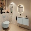 MONDIAZ TURE-DLUX 80cm toiletmeubel Greey. EDEN wastafel Opalo positie links. Zonder kraangat. SW1104365