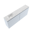 MONDIAZ TURE-DLUX 120cm toiletmeubel Clay. EDEN wastafel Opalo positie links. Met 1 kraangat. SW1104254