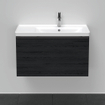 Duravit D-Neo wastafelonderkast 78.4x44x45.2cm 1 lade met softclose Eiken (zwart) Mat SW640811