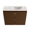 MONDIAZ TURE-DLUX 60cm toiletmeubel Rust. EDEN wastafel Glace positie rechts. Met 1 kraangat. SW1103497