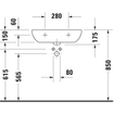 Duravit D-Code Med wastafel 60x46cm zonder kraangat zonder overloop wit 0295815