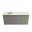MONDIAZ TURE-DLUX 100cm toiletmeubel Smoke. EDEN wastafel Ostra positie links. Zonder kraangat. SW1105097
