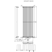 Plieger Antika Retto designradiator verticaal middenaansluiting 1800x595mm 1753W wit 7253214
