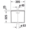 Duravit ME by Starck duoblokreservoir + binnenwerk met onderaansluiting links 6L dualflush wit SW84192