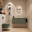 MONDIAZ TURE-DLUX 120cm toiletmeubel Army. EDEN wastafel Glace positie midden. Zonder kraangat. SW1103179