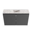 MONDIAZ TURE-DLUX 80cm toiletmeubel Dark Grey. EDEN wastafel Glace positie midden. Zonder kraangat. SW1103228