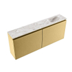 MONDIAZ TURE-DLUX 120cm toiletmeubel Oro. EDEN wastafel Glace positie rechts. Zonder kraangat. SW1103450
