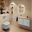 MONDIAZ TURE-DLUX 80cm toiletmeubel Greey. EDEN wastafel Ostra positie links. Zonder kraangat. SW1104838
