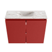 MONDIAZ TURE-DLUX 60cm toiletmeubel Fire. EDEN wastafel Glace positie midden. Met 1 kraangat. SW1103267
