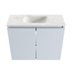 MONDIAZ TURE-DLUX 60cm toiletmeubel Clay. EDEN wastafel Ostra positie midden. Zonder kraangat. SW1104755