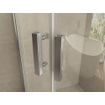 Wiesbaden Double kwartrond cabine 2 draaideuren 90x90x200 chroom 8mm NANO coating SW62383