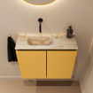 MONDIAZ TURE-DLUX 60cm toiletmeubel Ocher. EDEN wastafel Frappe positie links. Zonder kraangat. SW1102885