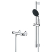 GROHE Precision Flow Doucheset - thermostatische douchekraan - met glijstangset - 60cm - ronde handdouche - 1 straalsoort - gladde doucheslang - chroom SW1028113