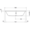 Duravit D-code bad rechthoek 180x80cm duo wit 0297516