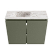 MONDIAZ TURE-DLUX 60cm toiletmeubel Army. EDEN wastafel Glace positie links. Zonder kraangat. SW1103232