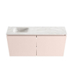 MONDIAZ TURE-DLUX 100cm toiletmeubel Rosee. EDEN wastafel Ostra positie links. Zonder kraangat. SW1105045