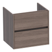 Saniclass Nexxt wastafelonderkast 60x46x55cm 2 softclose greeploze lades met 1 sifonuitsparing MFC Legno Viola SW72243