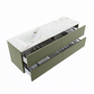 MONDIAZ VICA-DLUX Badkamermeubelset - 150cm - onderkast army - 4 lades - inbouw wastafel cloud links - 1 kraangat - 60cm hoge versie - frape SW1088758