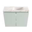 MONDIAZ TURE-DLUX 60cm toiletmeubel Greey. EDEN wastafel Frappe positie rechts. Met 1 kraangat. SW1102788