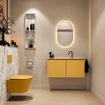 MONDIAZ TURE-DLUX 100cm toiletmeubel Ocher. EDEN wastafel Glace positie midden. Met 1 kraangat. SW1103432