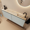 MONDIAZ TURE-DLUX 120cm toiletmeubel Greey. EDEN wastafel Frappe positie rechts. Met 1 kraangat. SW1102841