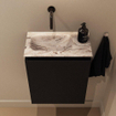 MONDIAZ TURE-DLUX 40cm toiletmeubel Urban. EDEN wastafel Glace positie links. Zonder kraangat. SW1103133