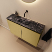 MONDIAZ TURE-DLUX 80cm toiletmeubel Oro. EDEN wastafel Lava positie midden. Zonder kraangat. SW1103948
