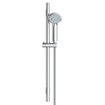 GROHE Relexa 100 Five Glijstangset - 60cm - ronde handdouche - 5 straalsoorten - gladde doucheslang - chroom 0437550
