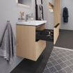 Duravit D-Neo wastafelonderkast 63.4x62.5x45.2cm 2 lades Natuur eiken Mat SW640795