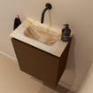 MONDIAZ TURE-DLUX 40cm toiletmeubel Rust. EDEN wastafel Frappe positie midden. Zonder kraangat. SW1102956
