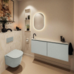 MONDIAZ TURE-DLUX 120cm toiletmeubel Greey. EDEN wastafel Ostra positie links. Met 1 kraangat. SW1104880