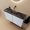 MONDIAZ TURE-DLUX 80cm toiletmeubel Clay. EDEN wastafel Lava positie midden. Zonder kraangat. SW1103767