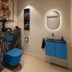 MONDIAZ TURE-DLUX 60cm toiletmeubel Jeans. EDEN wastafel Lava positie links. Zonder kraangat. SW1103845