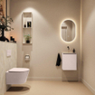 MONDIAZ TURE-DLUX 40cm toiletmeubel Rosee. EDEN wastafel Ostra positie midden. Zonder kraangat. SW1104997