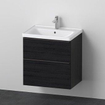 Duravit D-Neo badkamermeubelset onderkast 65x20x48cm 2 laden softclose incl. wastafel zwart eiken mat SW642237