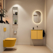 MONDIAZ TURE-DLUX 60cm toiletmeubel Ocher. EDEN wastafel Opalo positie rechts. Zonder kraangat. SW1104394