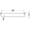 Duravit D code badhanddoekrek 63x22 cm chroom GA49426