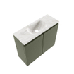 MONDIAZ TURE-DLUX 60cm toiletmeubel Army. EDEN wastafel Ostra positie midden. Zonder kraangat. SW1104680