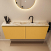 MONDIAZ TURE-DLUX 120cm toiletmeubel Ocher. EDEN wastafel Frappe positie midden. Met 1 kraangat. SW1102894