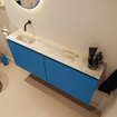 MONDIAZ TURE-DLUX 120cm toiletmeubel Jeans. EDEN wastafel Frappe positie links. Zonder kraangat. SW1102846