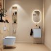 MONDIAZ TURE-DLUX 40cm toiletmeubel Clay. EDEN wastafel Frappe positie midden. Zonder kraangat. SW1105213