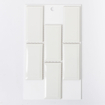 SAMPLE The Mosaic Factory Paris mozaiëktegel 4,5x9,5x0,65cm rechthoek geglazuurd porselein wand bekleding voor binnen en buiten vorstbestendig glanzend wit SW862148