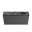 MONDIAZ TURE-DLUX 100cm toiletmeubel Dark Grey. EDEN wastafel Lava positie rechts. Met 1 kraangat. SW1103750