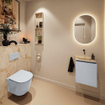 MONDIAZ TURE-DLUX 40cm toiletmeubel Clay. EDEN wastafel Frappe positie midden. Zonder kraangat. SW1105213