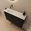 MONDIAZ TURE-DLUX 80cm toiletmeubel Urban. EDEN wastafel Opalo positie links. Zonder kraangat. SW1104162