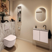 MONDIAZ TURE-DLUX 60cm toiletmeubel Rosee. EDEN wastafel Glace positie rechts. Met 1 kraangat. SW1103479