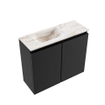 MONDIAZ TURE-DLUX 60cm toiletmeubel Urban. EDEN wastafel Frappe positie links. Met 1 kraangat. SW1102637