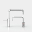 Quooker Nordic Square Twintaps kokendwaterkraan - draaibare uitloop - PRO3 reservoir - Warm / kokend water - Chroom SW299637