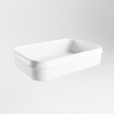 Mondiaz Arvo Waskom - 55x38x13cm - rechthoek - opbouw - Solid surface - Talc SW643575